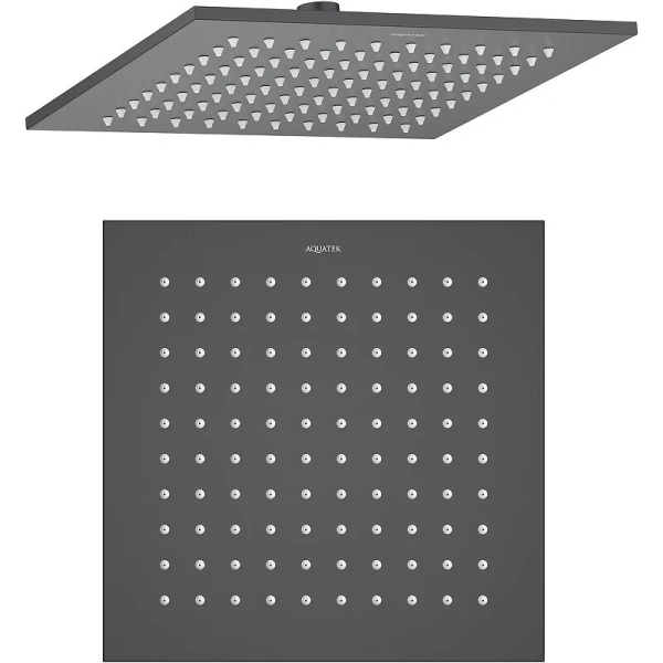 Верхний душ Акватек черный матовый AQ2077MB (детальная фотография)