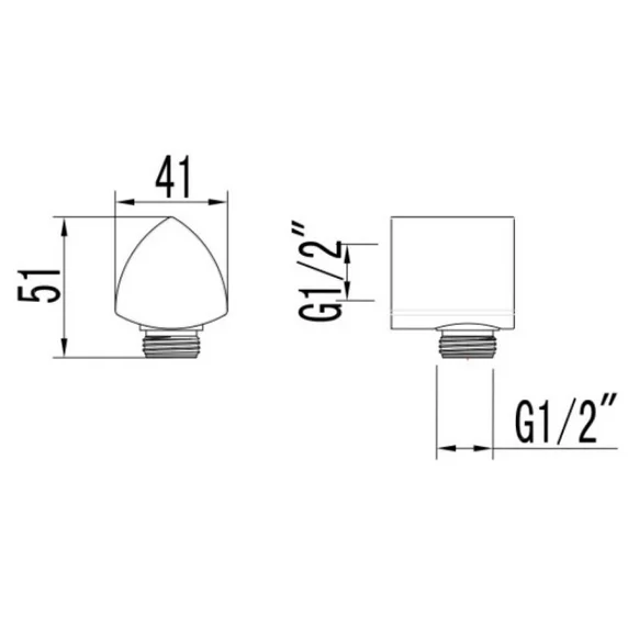 Подключение для душевого шланга Lemark хром LM3583C (детальная фотография), нет в наличии