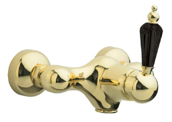 Смеситель для душа Boheme Tradizionale Nero золото ручка Swarovski черная 254 (детальная фотография)