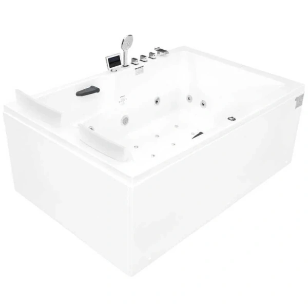 Ванна акрииловая Gemy 182x122 см с гидро и аэромассажем правосторонняя G9061 K R (детальная фотография), прямоугольные