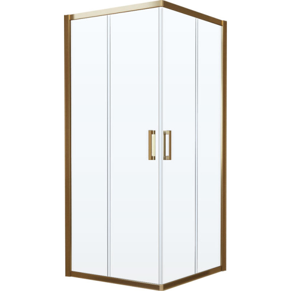 Душевой уголок профиль бронза стекло прозрачное Vegas-glass ZA 80 05 01 (детальная фотография)