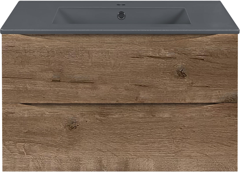 Тумба под раковину подвесная Vincea Mia 80,7 см V.Oak VMC-2MC800VO (детальная фотография), 80 см