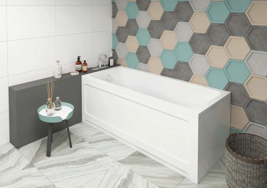 Ванна акриловая Акватек Мия 100х70 см прямоугольная MIY100-0000001 (детальная фотография), приставные, встраиваемые