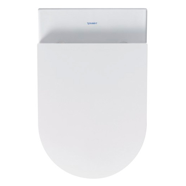 Унитаз подвесной Duravit ME by Starck с антибактериальным покрытием 2528092000 (детальная фотография), без бачка, со скрытым бачком