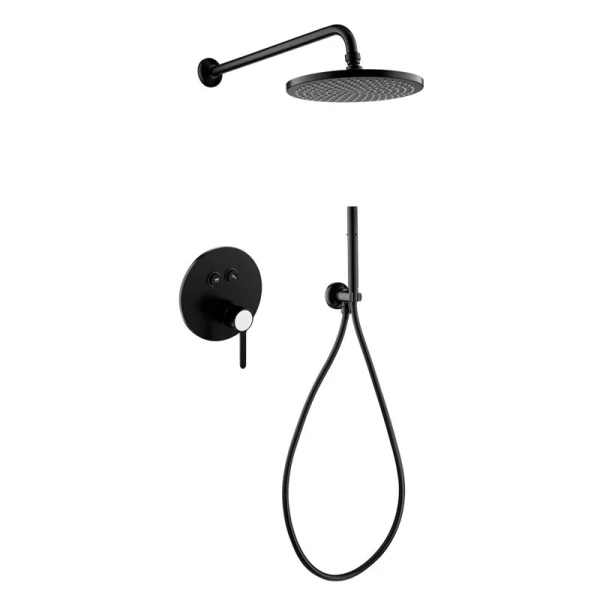 Душевой комплект Cezares Eco черный матовый ECO-DSET-NOP (детальная фотография)
