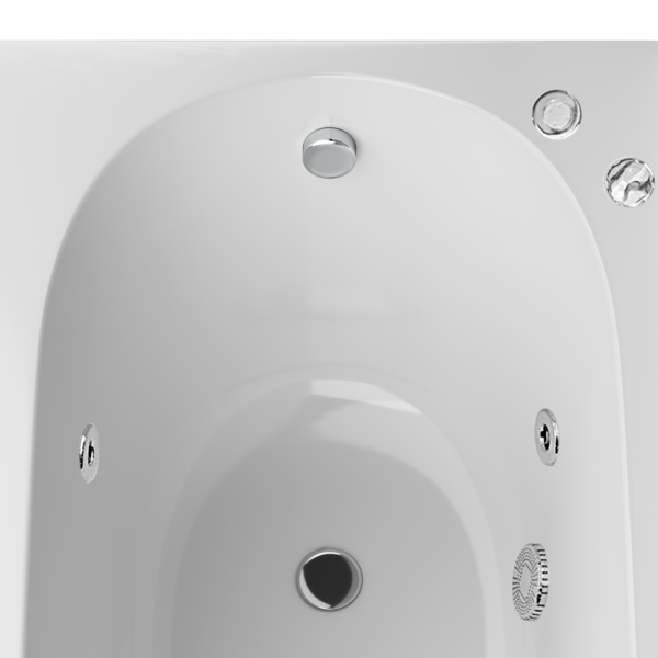 Ванна акриловая гидромассажная, 150х70 см, AM.PM Spirit W72W-150-070W1D (детальная фотография), прямоугольные