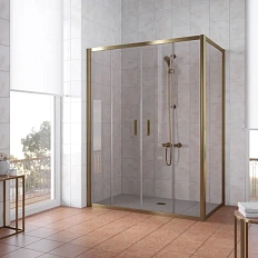 Душевой уголок профиль бронза стекло бронза Vegas-glass