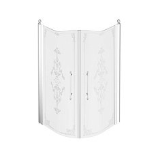 Душевой уголок Migliore Diadema 90х90 см стекло прозрачное декорированное