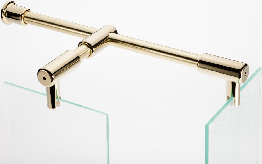 Душевой уголок профиль золотой стекло шиншилла Vegas-glass AFP-Fis TUR NOVO 120*110 09 02 R (детальная фотография), прямоугольные