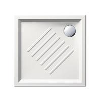 Душевой поддон с антискользящим рельефом в керамике GSI H6