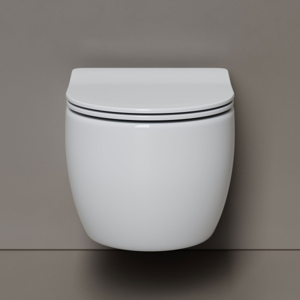 Унитаз подвесной Ceramicanova Play белый CN3001T (детальная фотография), без бачка, со скрытым бачком