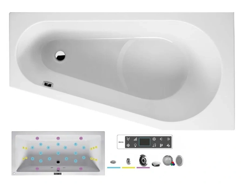 Ванна гидромассажная Riho Delta 150 x 80 см, BLISS, левая/правая BB8000500000000_BLISS (детальная фотография)