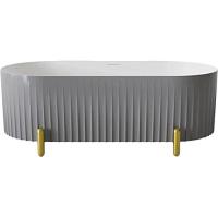 Ванна акриловая Black&White Swan 170x80 см серая