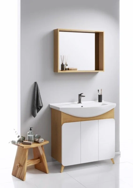 Зеркало Aqwella Basic 60 см в раме BAS0207DZ (детальная фотография), в раме