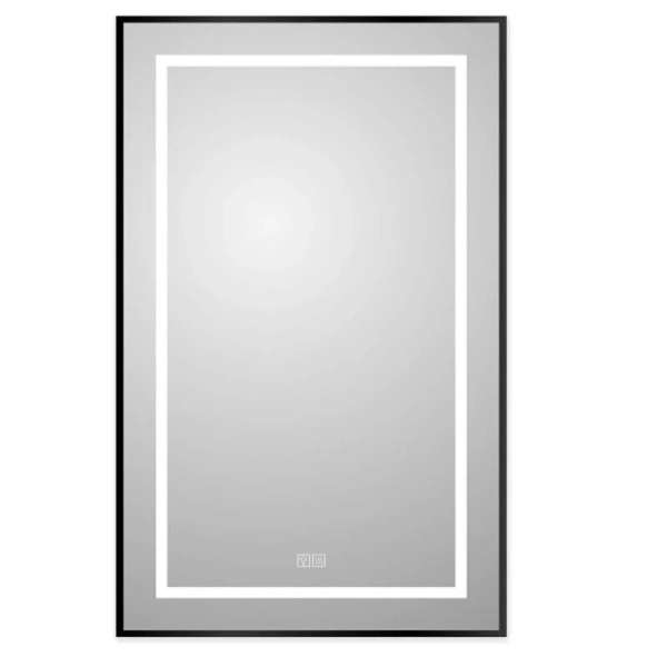 Зеркало с подсветкой BelBagno Kraft 50 см черное SPC-KRAFT-500-800-LED-TCH-WARM-NERO (детальная фотография)