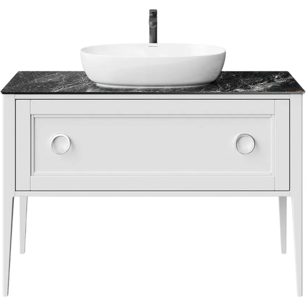 Тумба под раковину напольная Kerama Marazzi Plaza Classic 120 см белая матовая PL.CN.120.1+1\WHT.M (детальная фотография)