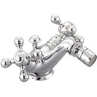 Смеситель Cisal Arcana Ceramic AC00055021 двухвентильный для биде на 1 отверстие с донным клапаном, цвет хром