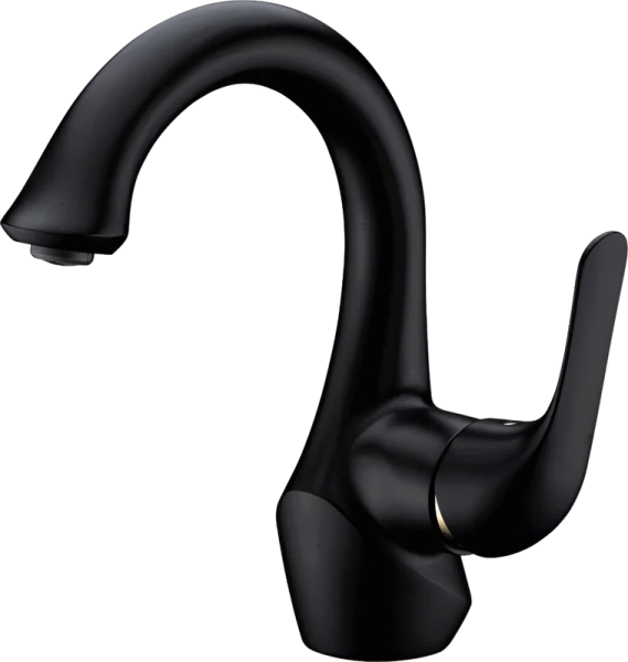 Смеситель для  раковины, черный/золото Lemark Swan LM5406BG (детальная фотография)