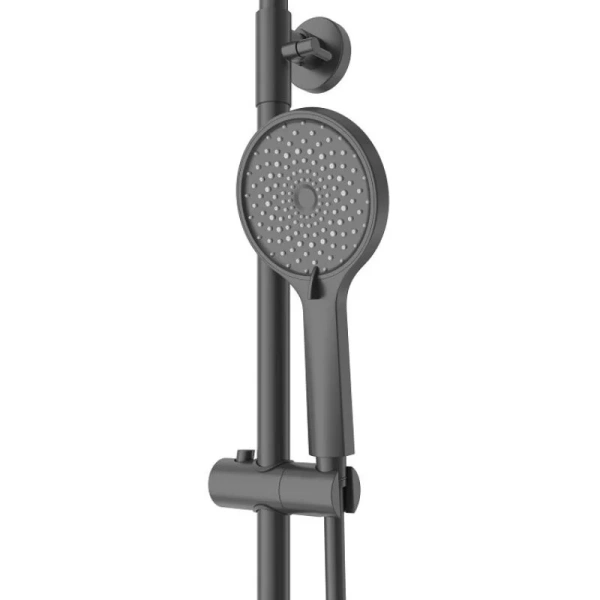 Душевая стойка Cezares Stylus черный матовый STYLUS-CD-NOP (детальная фотография), с тропическим душем