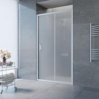Душевая дверь профиль матовый хром стекло сатин Vegas-glass