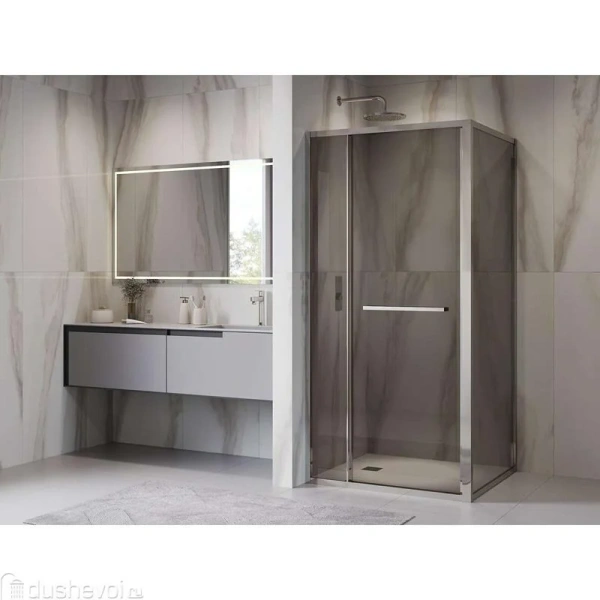 Душевой уголок RGW Leipzig LE-45 120x90 см профиль хром, стекло тонированное 77124529-31 (детальная фотография), стеклянные, угловые, без поддона