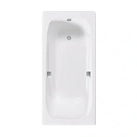 Ванна чугунная Delice Flex DLR230632R, 180 х 85 см, без покрытия, с отверстиями под ручки, без ручек, цвет белый