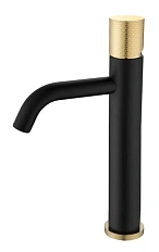 Смеситель для раковины Boheme Stick black touch gold