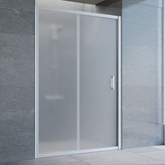 Душевая дверь профиль матовый хром стекло сатин Vegas-glass