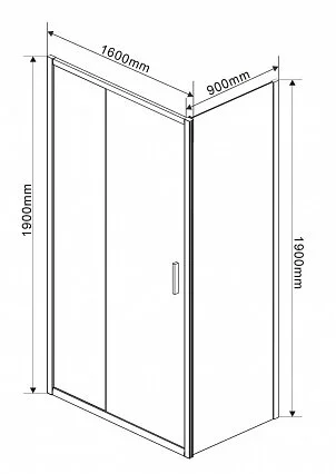 Душевой уголок Vincea Garda 160х90 см стекло прозрачное VSR-1G9016CL (детальная фотография), прямоугольные