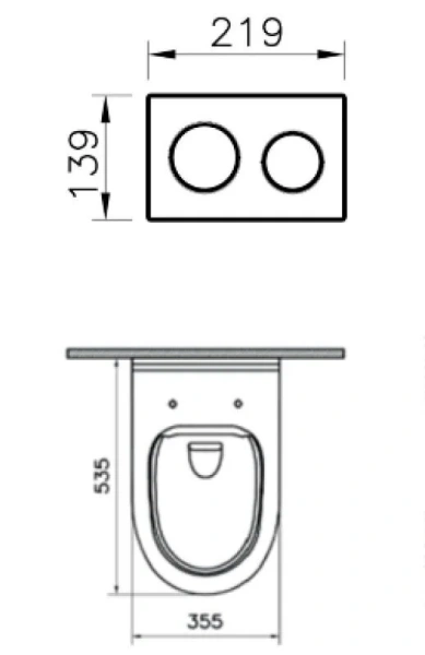 Инсталляция с унитазом VitrA Arkitekt 9005B003-7211 (детальная фотография), в наличии