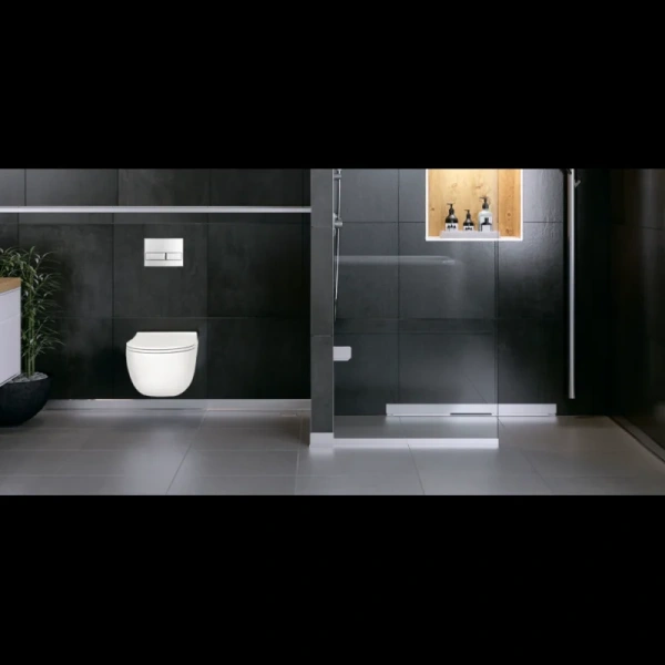 Душевой лоток BERGES Wall 60 см хром матовый 090156 (детальная фотография), матовый хром