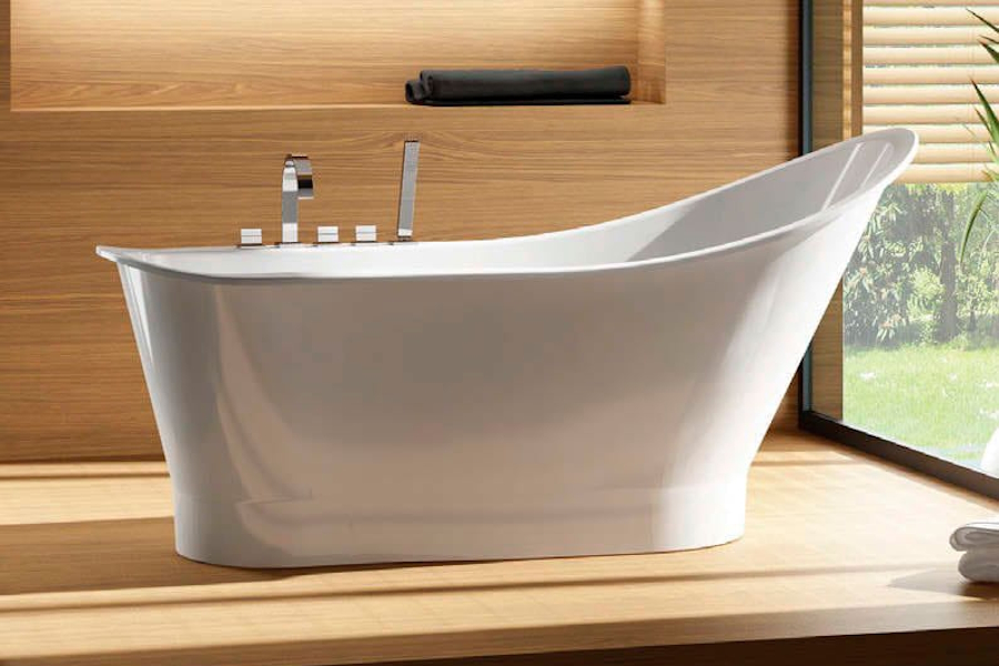 Ванна из литьевого мрамора, цвет белый, Romance Collections Leeds 1650770810W (детальная фотография), глубокие