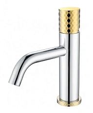 Смеситель для раковины Boheme Stick chrome diamond gold