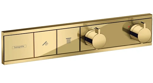 Смеситель для душа Hansgrohe RainSelect термостатический, золото - фото 4