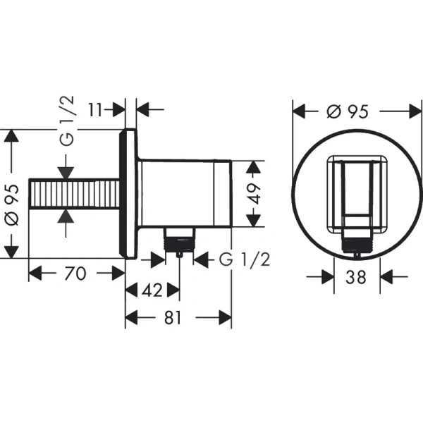 Шланговое подсоединение Hansgrohe FixFit белый матовый 26888700 (детальная фотография), в наличии
