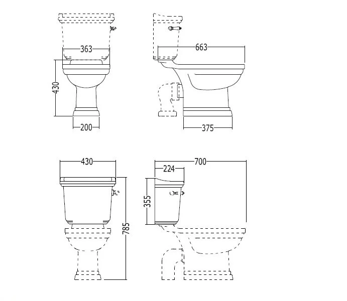 Унитаз под бачок Devon&Devon Classica IBWCCL (детальная фотография), компакт