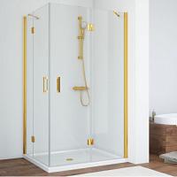 Душевой уголок профиль золотой стекло шиншилла Vegas-glass