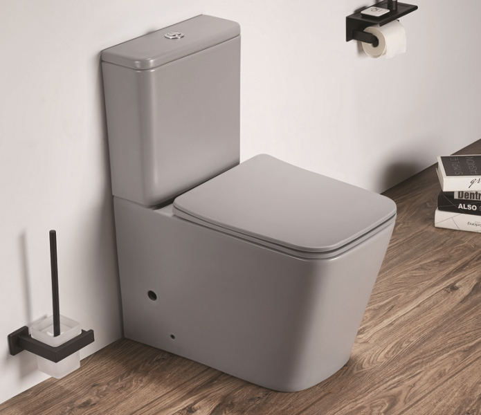 Унитаз компакт Ceramalux NС светло-серый матовый 2170AXMH (детальная фотография)