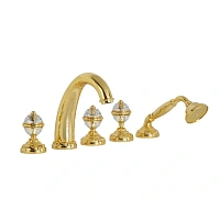 Смеситель для ванны Migliore Cristalia золото