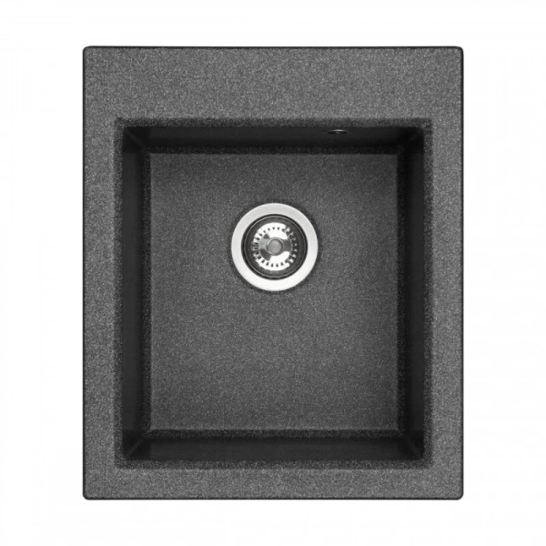 Мойка для кухни Акватон Линеа 43 см графит 1A732932LW210 (детальная фотография), из искусственного мрамора