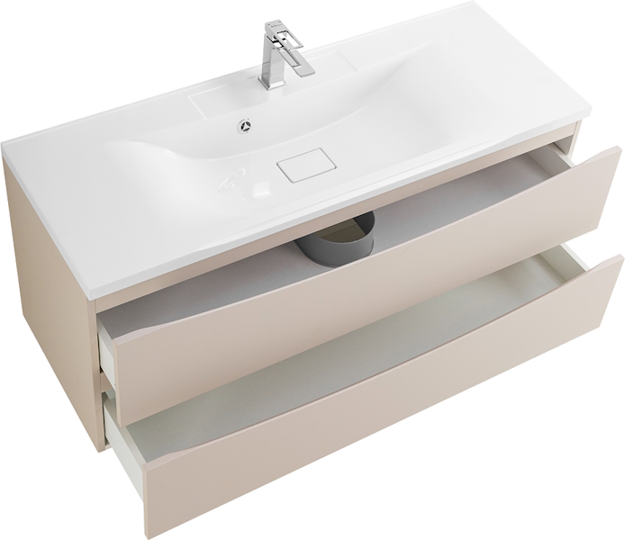 Тумба под раковину подвесная BelBagno Marino 120 см бежевая матовая MARINO-1200-2C-SO-CO-P (детальная фотография), подвесная, пристенная