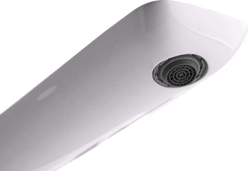 Смеситель для раковины Hansgrohe PuraVida 15085400 хром-белый (детальная фотография), прямоугольная форма