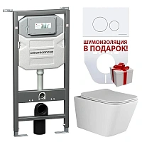 Унитаз с инсталляцией Ceramica Nova Metric кнопка белая