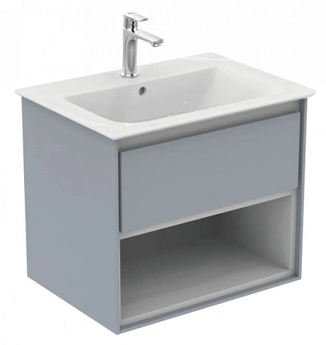 Тумба под раковину подвесная Ideal Standard Connect Air 60 см светло-серый с белым - фото 4