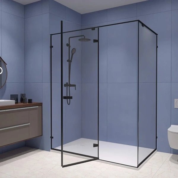 Душевой уголок RGW Stilvoll SV-040B 100x90 см профиль черный, стекло прозрачное 353204009-14 (детальная фотография), современные, hi-tech