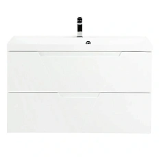 Тумба под раковину подвесная BelBagno Vittoria 100 см bianco lucido покрытие эмаль