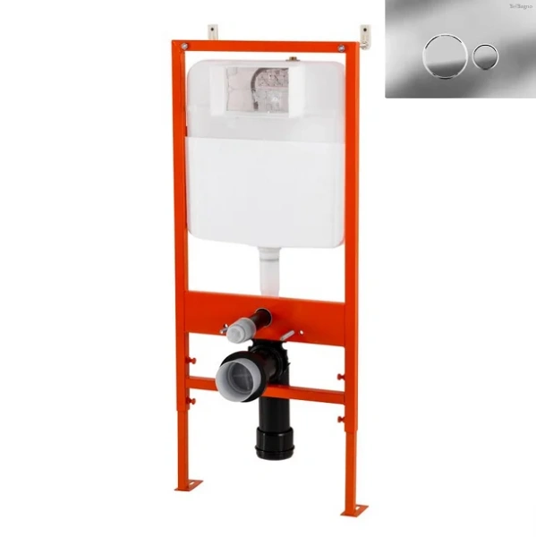 Инсталляция для унитаза BelBagno кнопка хром BB026/BB081CR (детальная фотография)