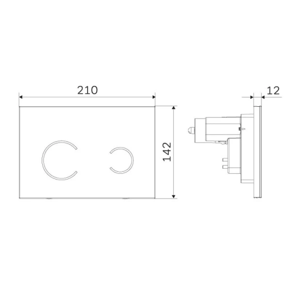 Клавиша смыва Am.Pm Touch Pro белая I0450B01 (детальная фотография), в наличии