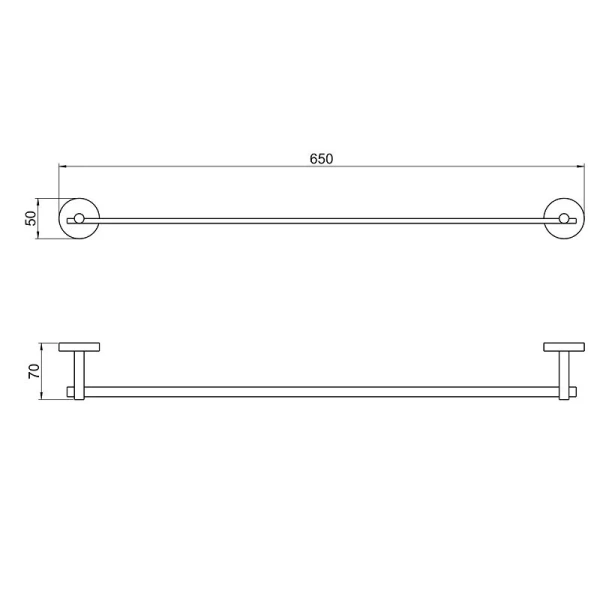 Полотенцедержатель Акватек Бетта черный матовый AQ4614MB (детальная фотография), современные, hi-tech