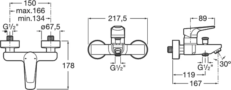 Смеситель для ванны Roca Atlas однорычажный 5A0290C0M (детальная фотография), для ванны